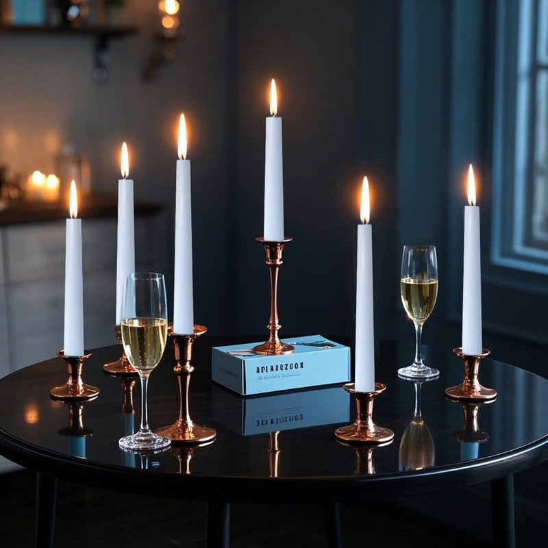 Sihuida 12-Pack Pale Blue Taper Candles, 10 Inch Unscented Dripless Candlesticks, Long-Lasting Burn Time of 6-7 Hours, Perfect for Home Décor Weddings Babyshower and Events - Image 5